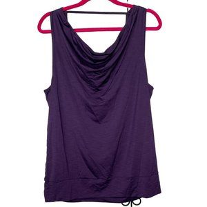 Handful Tank Top Womens Medium Purple Sleeveless Scoop Neck Relaxed Fit Solid